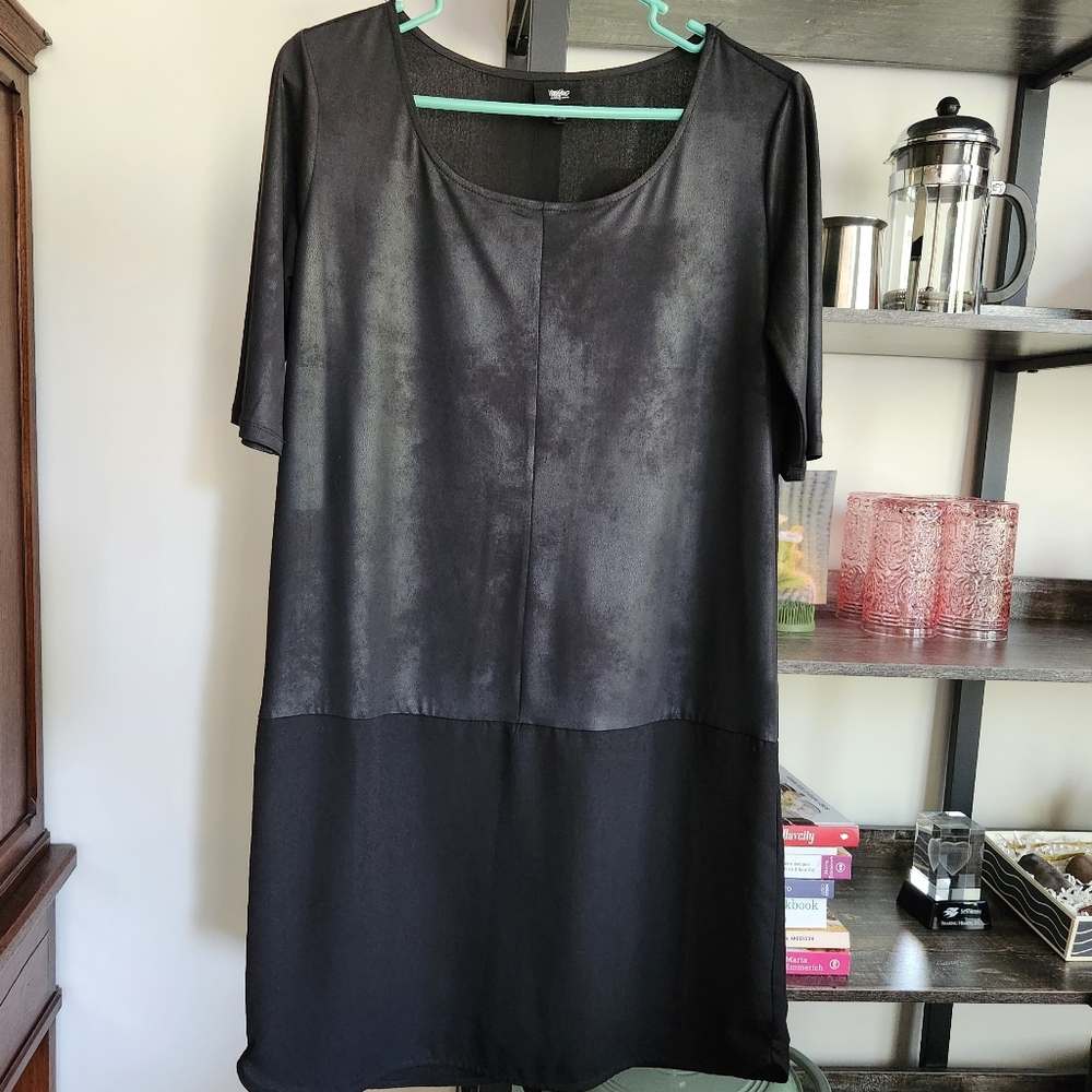 Sexy Black Mossimo Ladies Two Tone Dress Small Petite Partially Lined